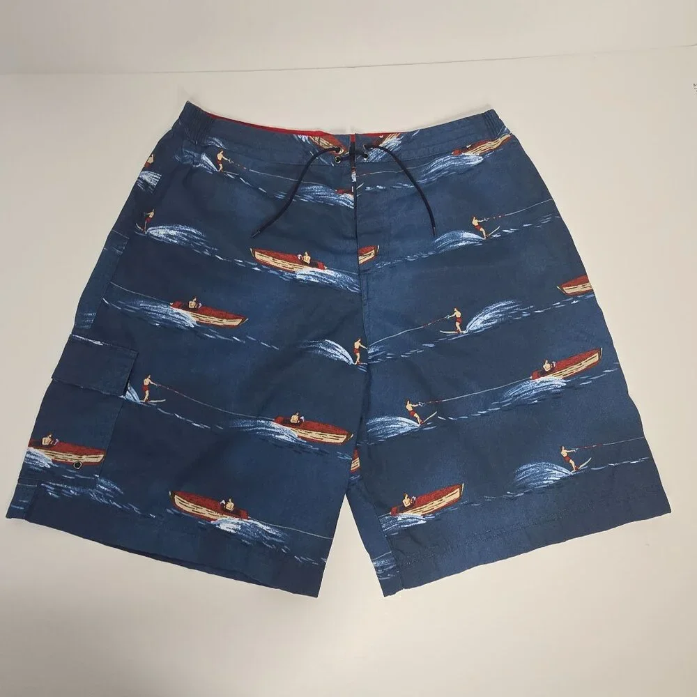 Ralph Lauren Mens Large Polo Sport Swim Trunks Board Shorts Boat Water Skiing
